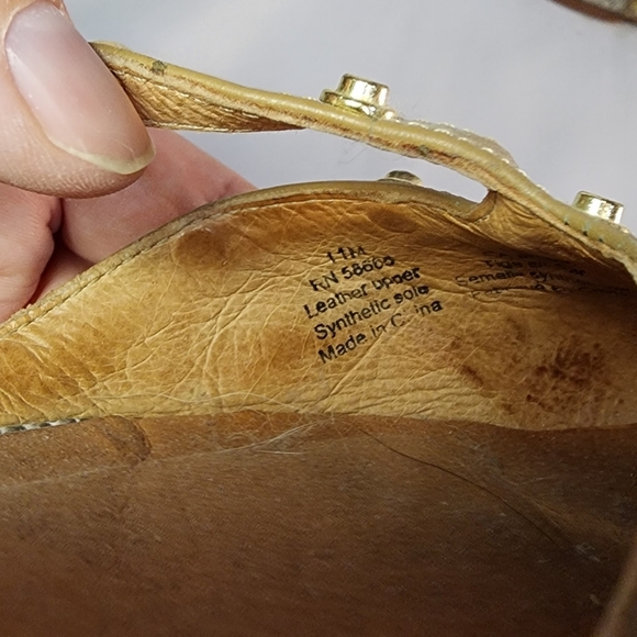 Halogen Haolson Lea Natural Snake Skin Print Leather Flats Women's Size 11 - Picture 7 of 8